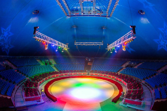The big top of the Girona Circus Festival in 2018 (courtesy of the Girona Circus Festival)